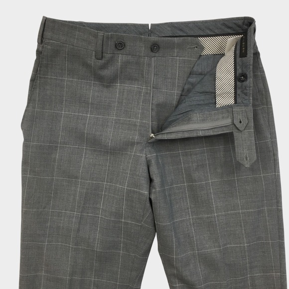 J. Hilburn Other - J. Hilburn Vitale Barberis Canonico Grey Plaid Wool Dress Pants Mens 31x30